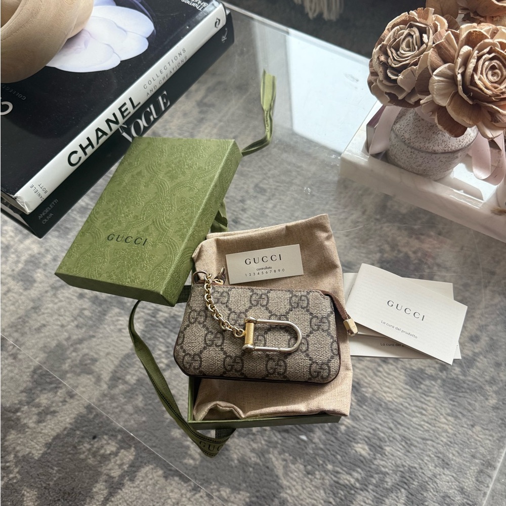 Gucci Monogram Card Holder and Keychain